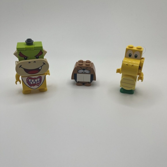 Lego Super Mario Lot of 3 Figures Bowser‎ Jr. Monty Mole Koopa Missing Pieces - Picture 1 of 3